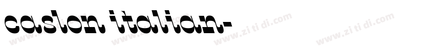 caslon italian字体转换
